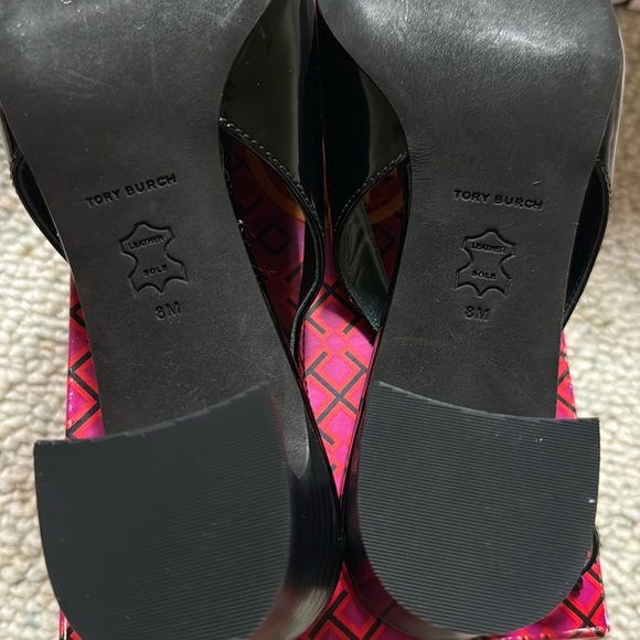 Tory Burch JESSA SLINGBACK HEEL in Perfect Black Patent Leather 8 NWT $378 - Picture 16 of 16